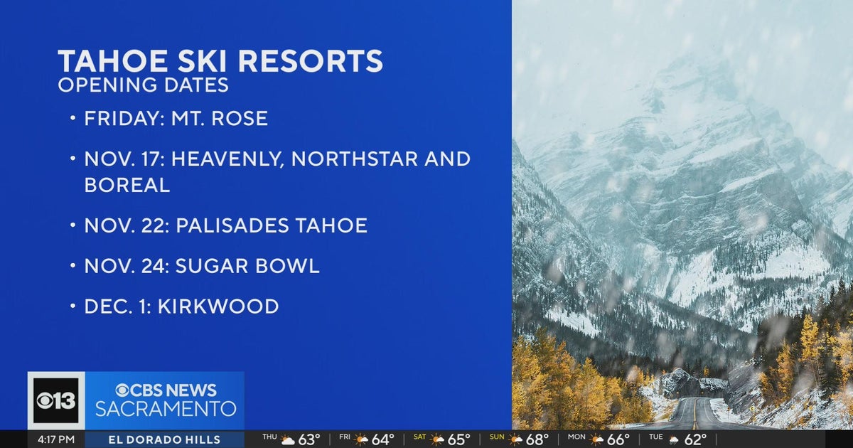 When do Tahoe ski resorts open for the season?