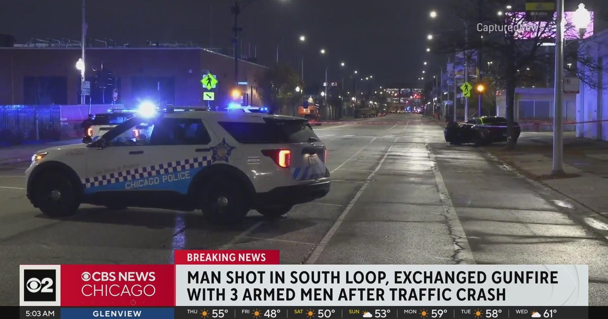 Man shot after crash in Chicago; 1 person in custody - CBS Chicago
