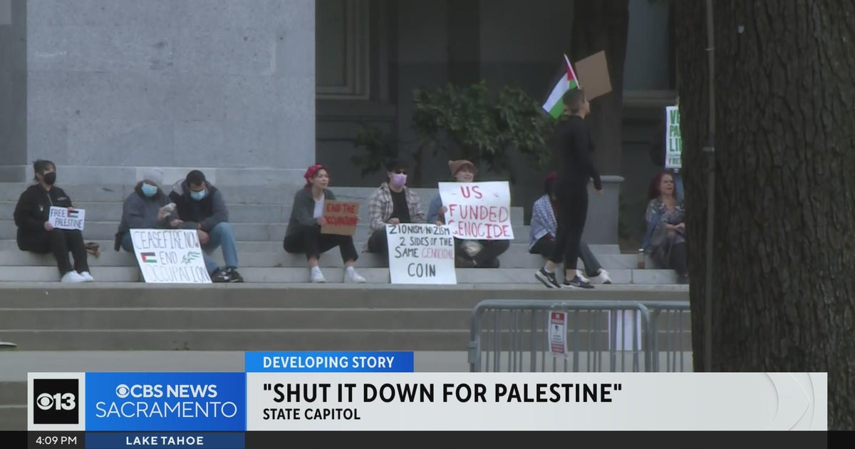 Demonstrators sit-in at California State Capitol, call for Israel-Hamas ceasefire