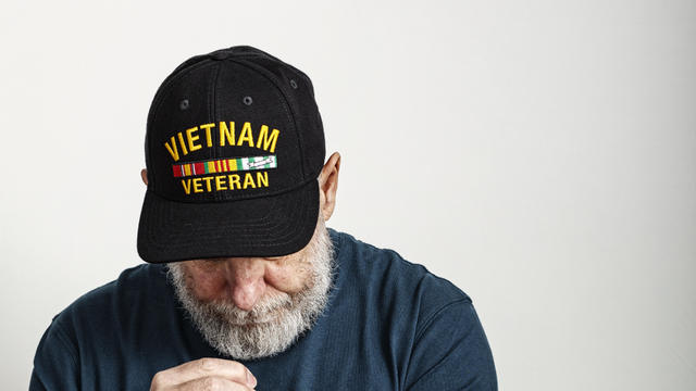 US Navy Vietnam War Military Veteran Praying 