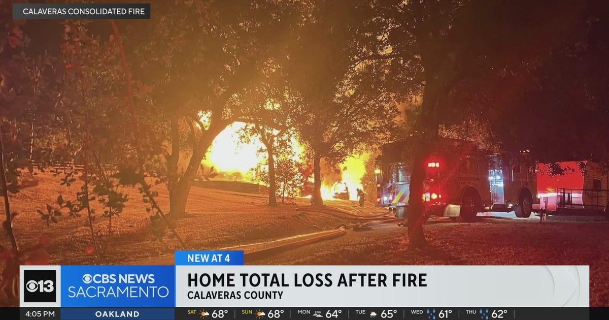 Home total loss after fire in Calaveras County