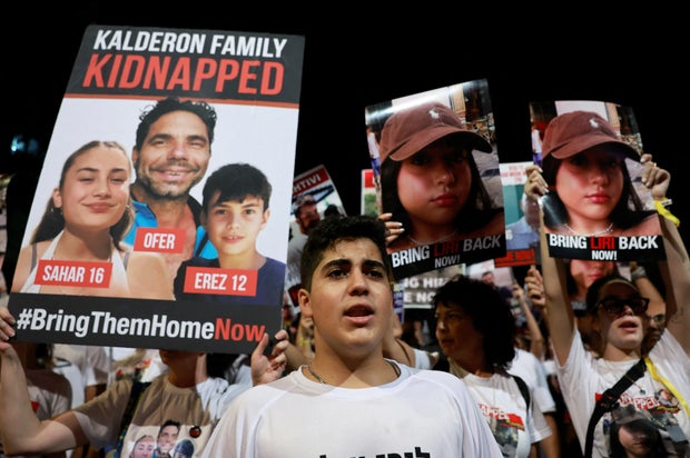 Protest calling for the immediate release of hostages held in Gaza