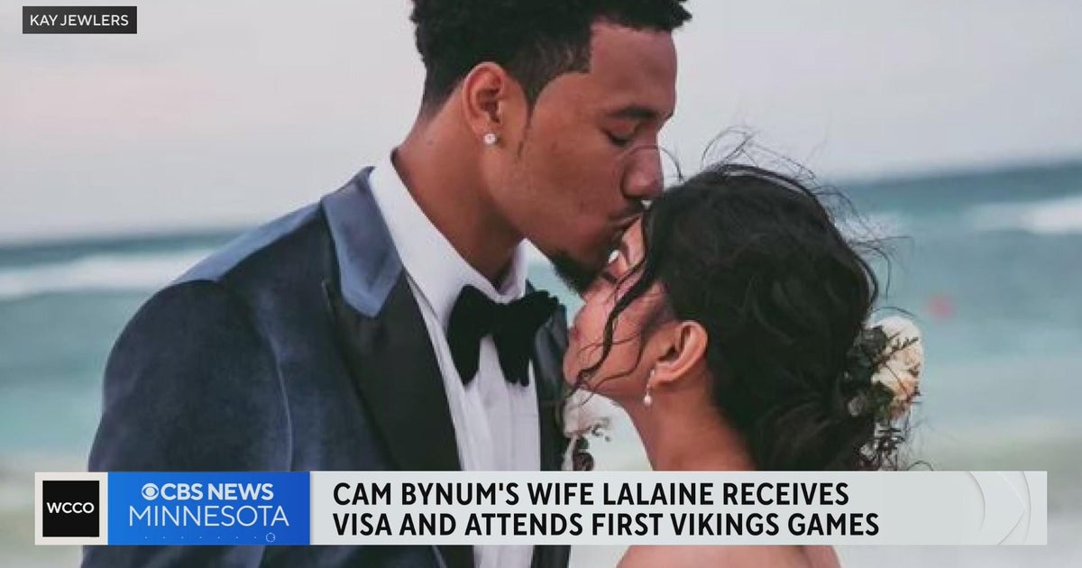 Vikings Cam Bynum's wife joins him in the U.S. - CBS Minnesota