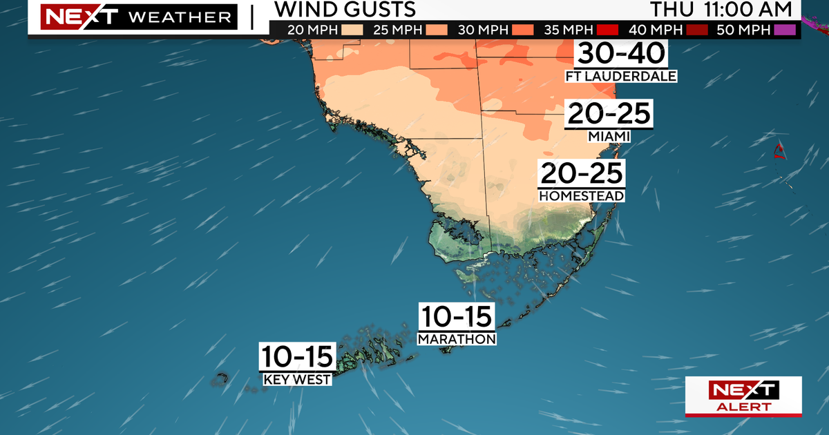Windy Thursday across South Florida as the ran moves out Windy Thursday across South Florida as the ran moves out