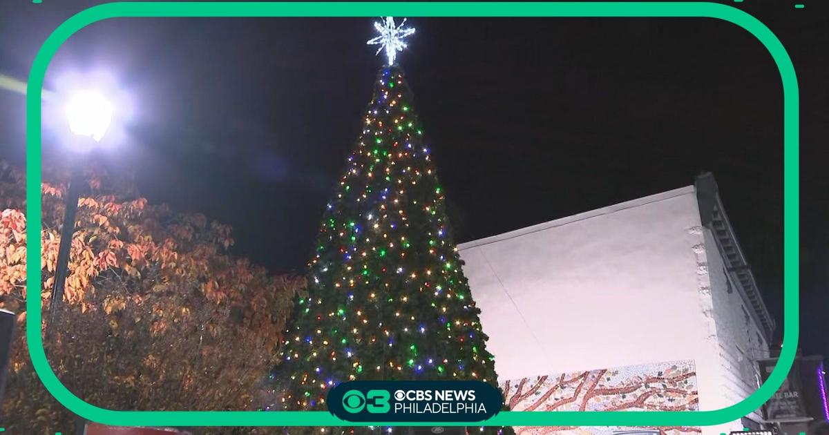 Tree lighting ceremony in Manayunk, Canal Park CBS Philadelphia