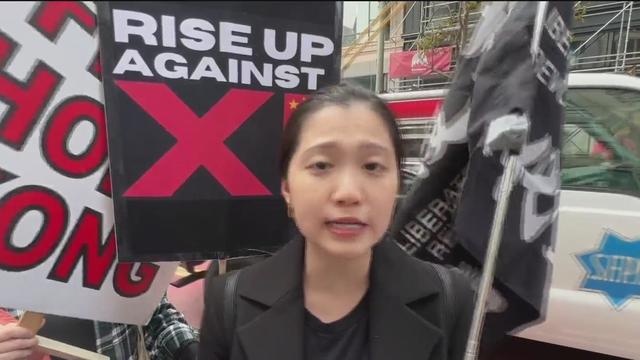 President Xi protester Anna Kwok 