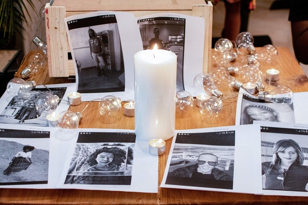 Candles and portraits