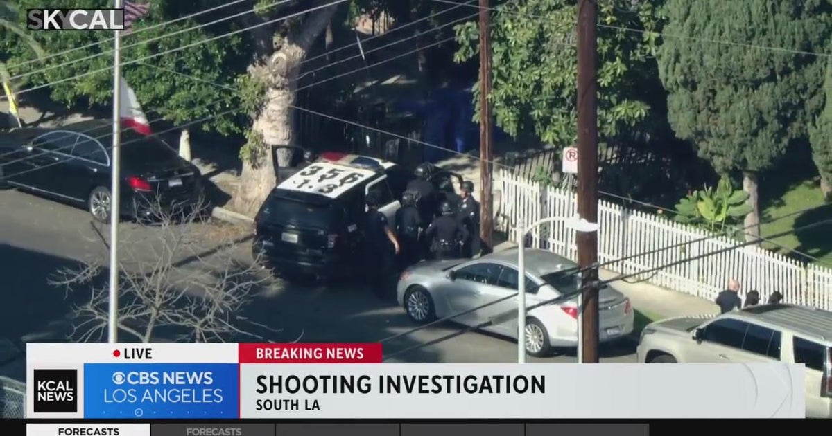 1 shot, suspect barricaded inside South LA home - CBS Los Angeles