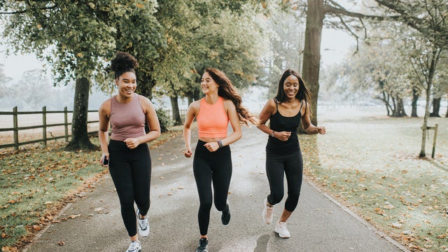 Happy and Relaxed Woman Joggers