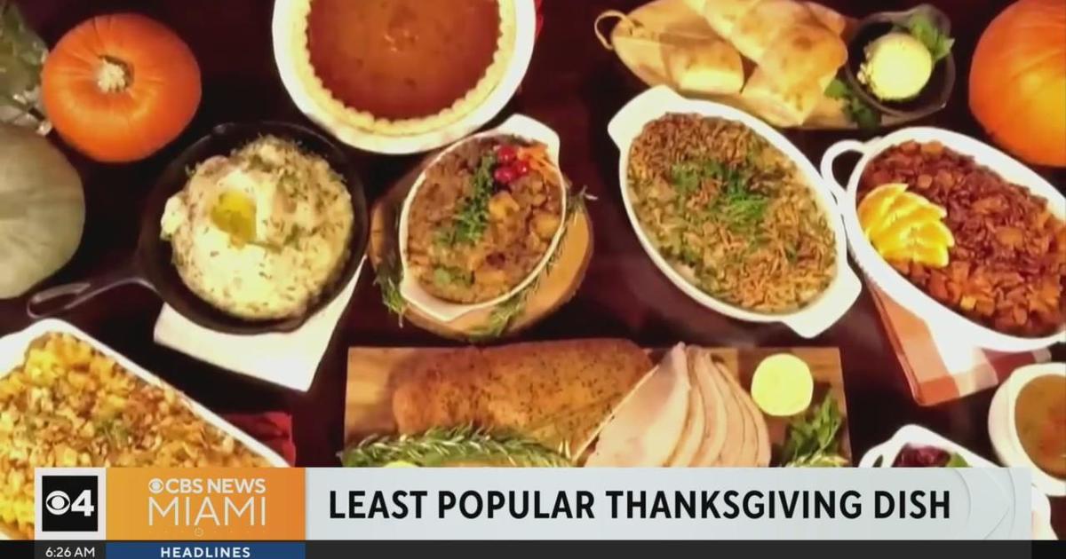 What is the least liked Thanksgiving food? per The Vacationer