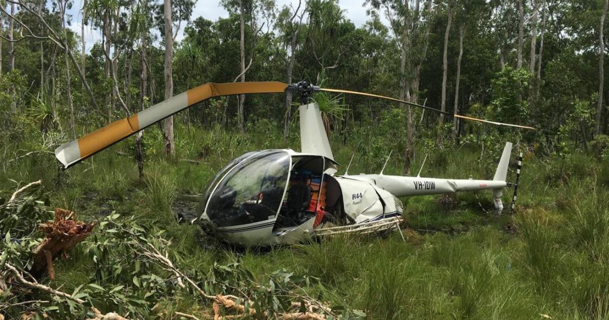 The investigation found that the alligator egg catcher hanging from the helicopter died after the helicopter ran out of fuel.