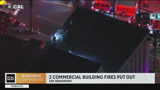 Fires erupt at two adjacent commercial buildings in San Bernardino