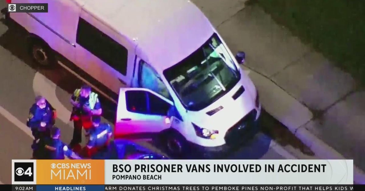 Two Broward prisoner transport automobiles included in crash in Pompano Beach