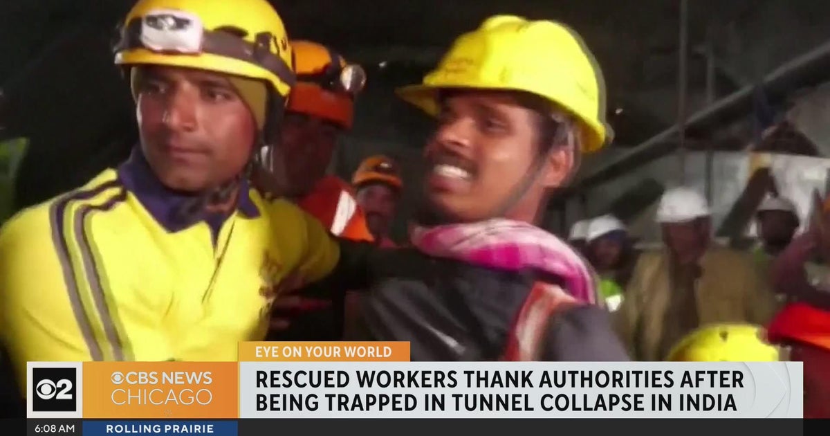 Workers rescued after being trapped in tunnel collapse in India. - CBS ...