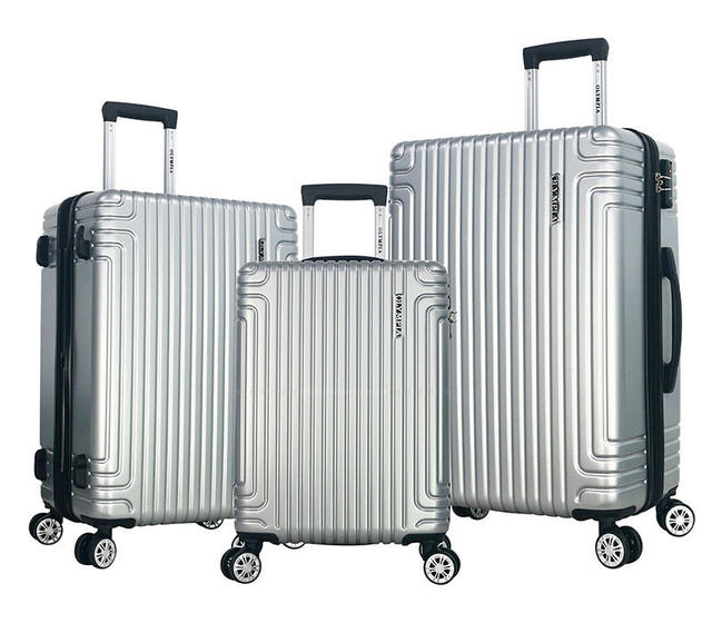 Mens Old Style Luggage Set 3 Pieces with Spinner Wheels
