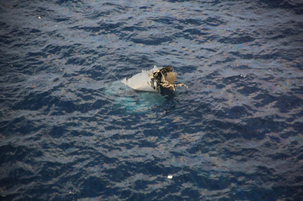 Debris believed to be from a U.S. Air Force Osprey aircraft that crashed into the sea off Japan's Yakushima Island is seen in this handout photo provided by Japan's coast guard, Nov. 29, 2023. 