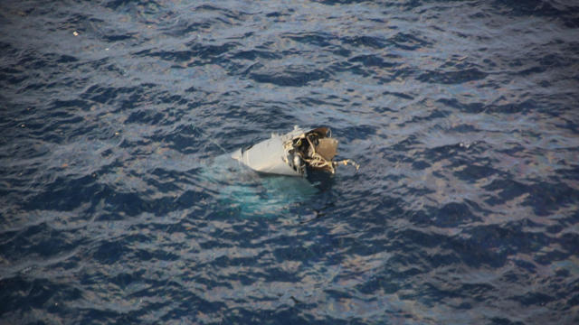 Debris believed to be from a U.S. military Osprey that crashed into the sea off Japan's Yakushima Island is seen in this handout photo provided by Japan's coast guard, Nov. 29, 2023. 