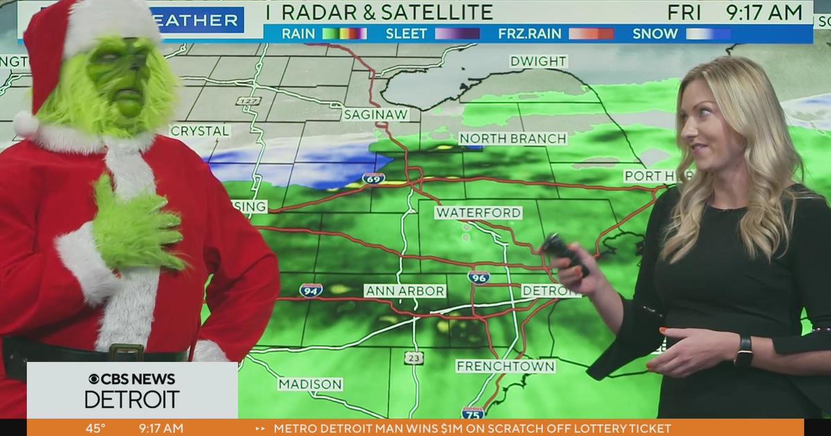 Grinch Joins NEXT Weather Meteorologist Kylee Miller - CBS Detroit