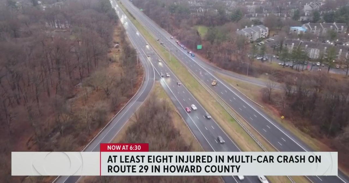 Eight injured in multi-car crash on Route 29 in Howard County - CBS ...