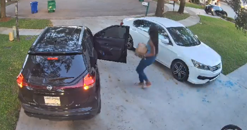 Miramar law enforcement ID suspected porch pirate Miramar law enforcement ID suspected porch pirate