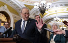Senate Majority Leader Sen. Chuck Schumer speaks to media after a Senate Democratic policy luncheon on Tuesday, Dec. 5, 2023, on Capitol Hill in Washington. 