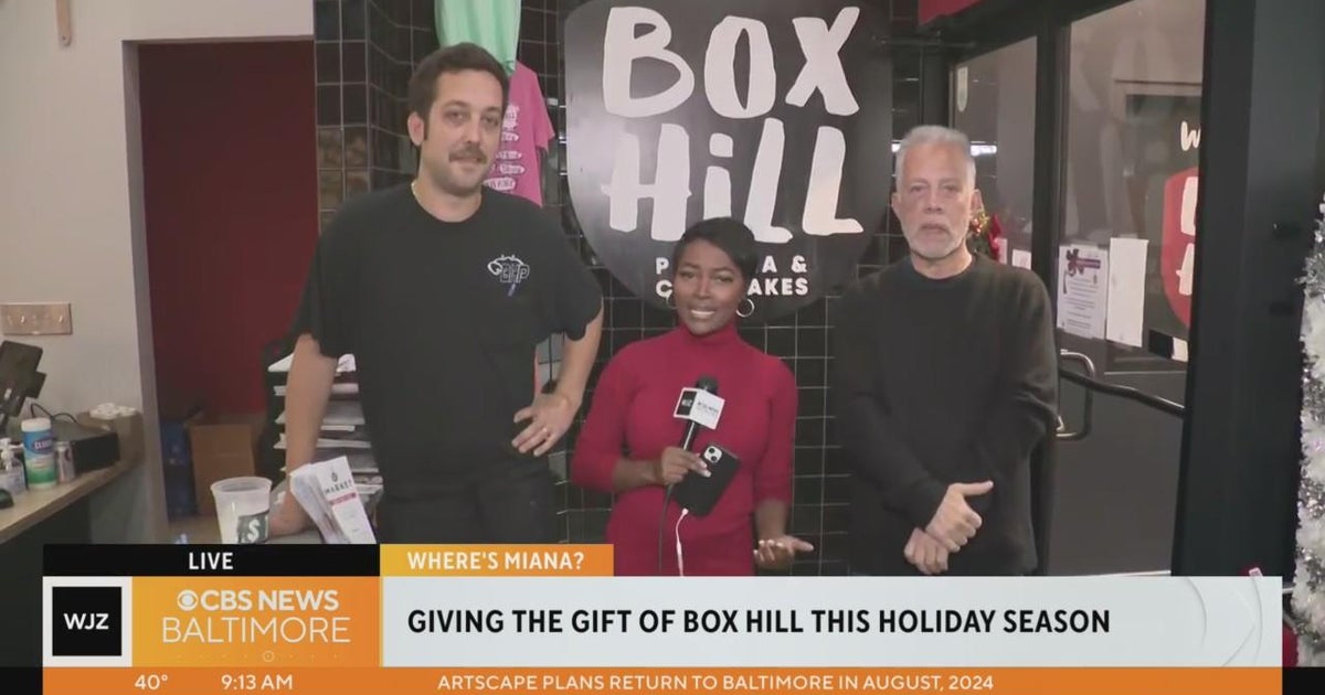 Where's Miana? At Box Hill Pizza and Crab Cakes learning how to give