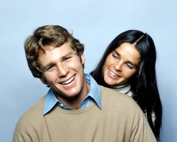 Ryan O'Neal and Ali MacGraw in a promotional still for the movie "Love Story"