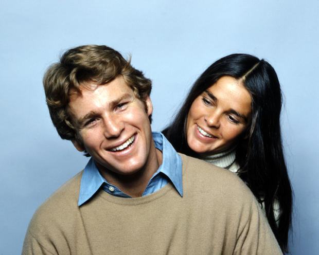 Ryan O'Neal and Ali MacGraw in a promotional still for the movie "Love Story" 