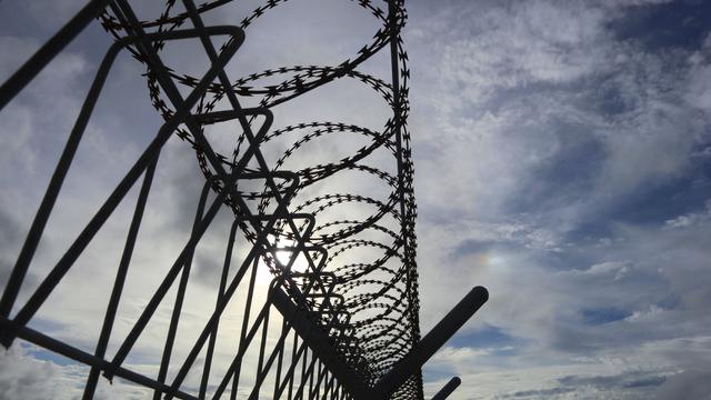 Close-Up Of Barbed Wire 