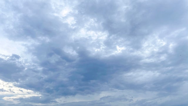 Thick clouds in the sky in the evening 