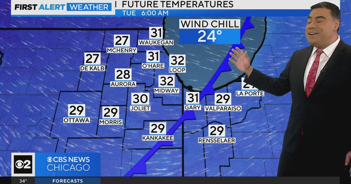 Chicago First Alert Weather: Highs in the upper 30s Tuesday - CBS Chicago