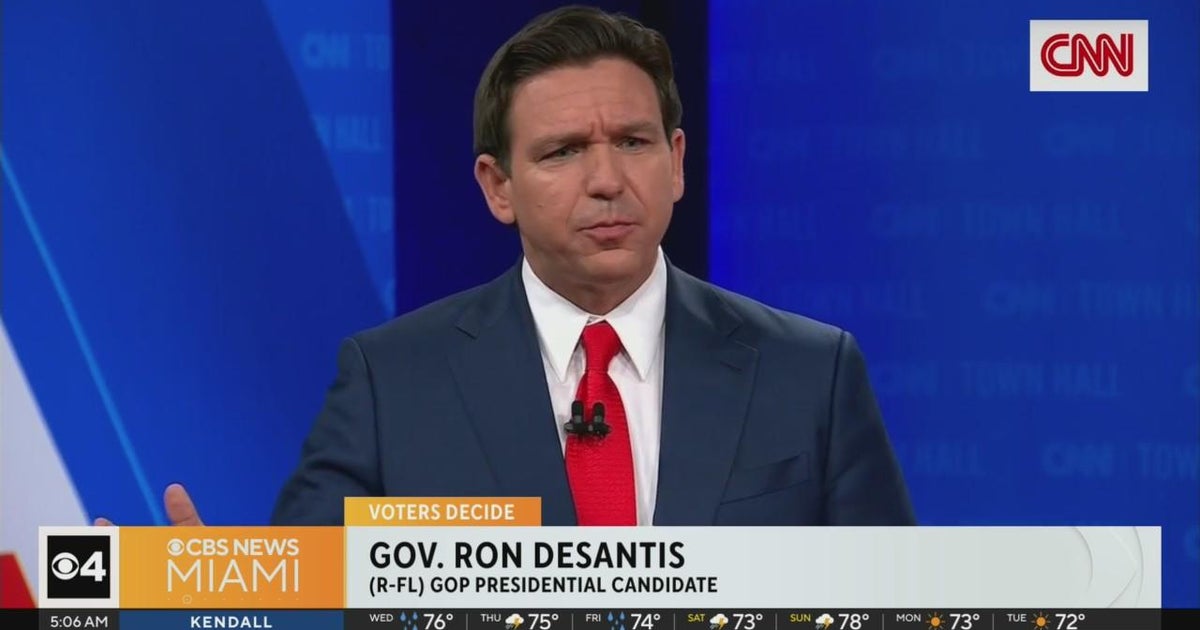 Gov. DeSantis weighed in on Ukraine aid during CNN Town Hall - CBS Miami
