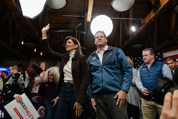 Republican Presidential Candidate Nikki Haley Receives Endorsement From New Hampshire Gov. Chris Sununu In Manchester