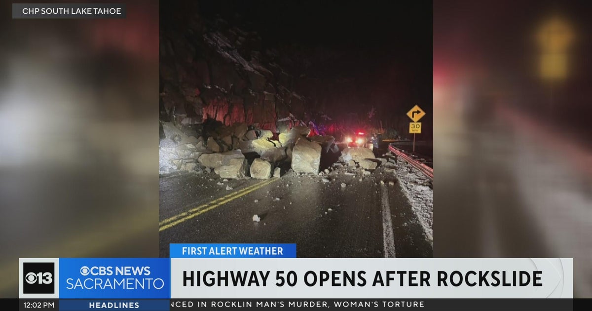 Highway 50 reopens after rockslide near South Lake Tahoe
