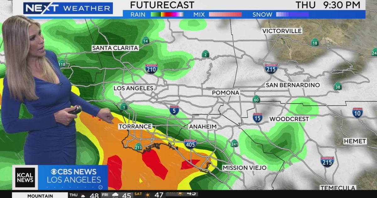 Second round of heavy rain closing in on SoCal - CBS Los Angeles