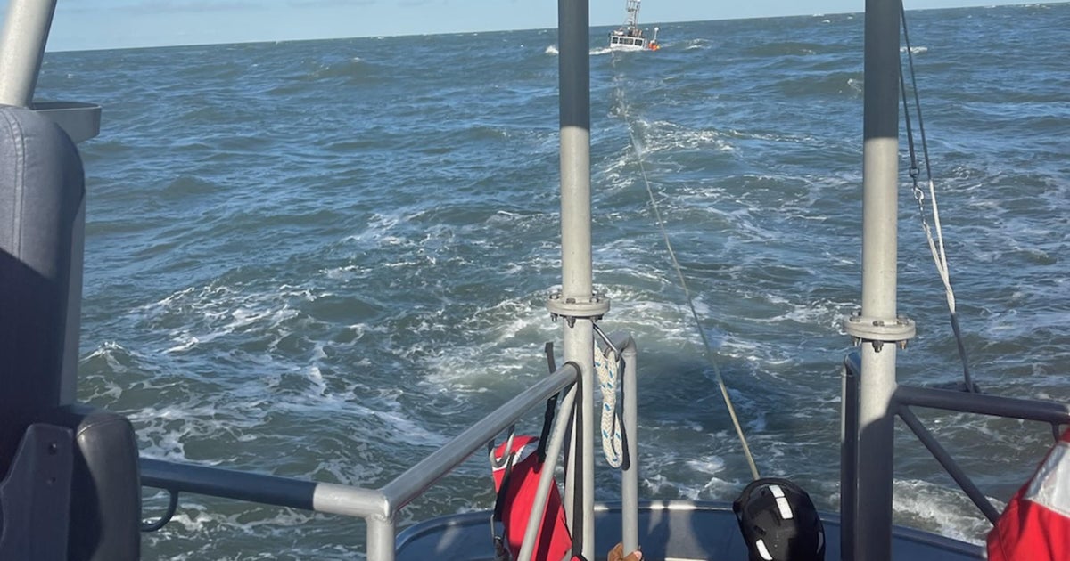 Coast Guard rescues 4 from fishing boat off coast of Cape Cod - CBS Boston