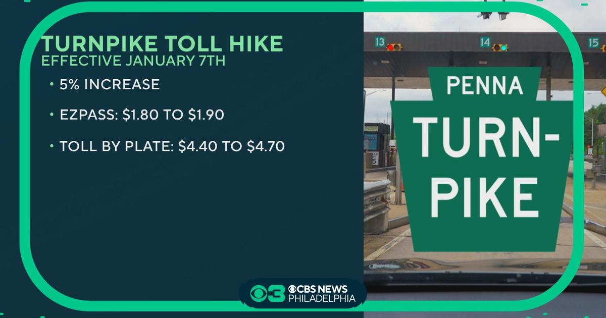 Pennsylvania Turnpike toll increase begins Jan. 1 CBS Philadelphia