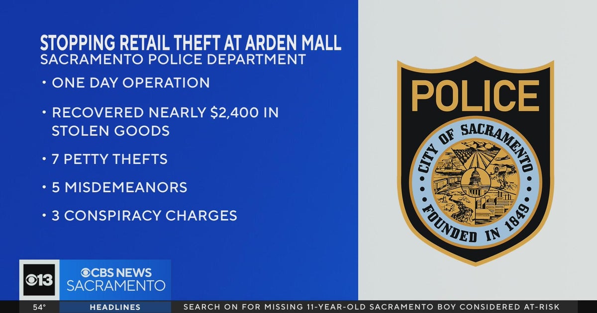 Sacramento police, Arden Fair parnter to tackle retail theft