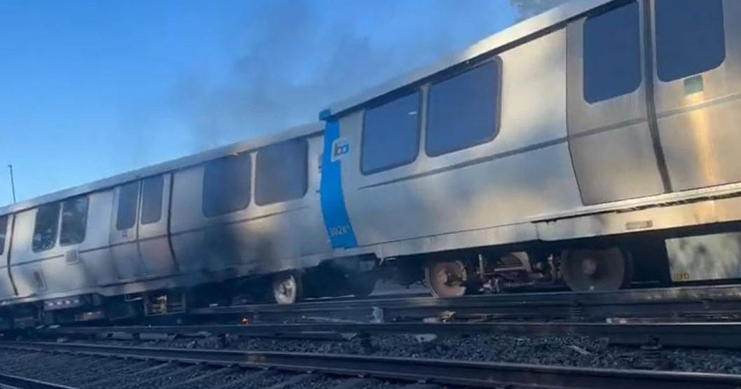 BART train derails, catches fire between Orinda and Lafayette stations; at least 9 injured