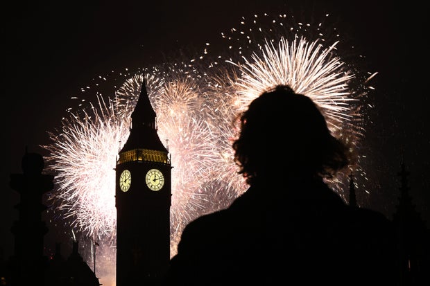UK Celebrates The New Year With London Fireworks
