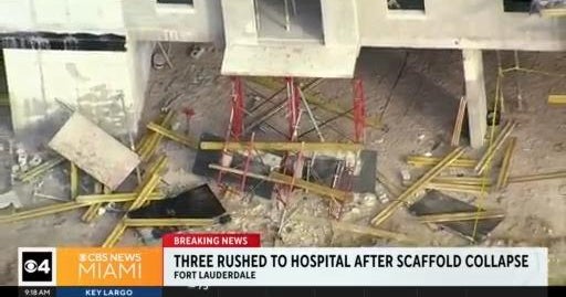 A few hurt in scaffolding collapse at Fort Lauderdale development web site A few hurt in scaffolding collapse at Fort Lauderdale development web site
