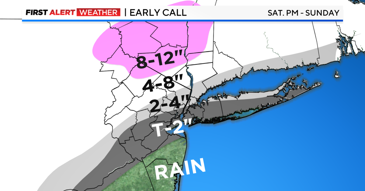 Primeira equipe de alerta meteorológico atualiza as expectativas de neve no fim de semana para Nova York, Nova Jersey, Long Island e Connecticut