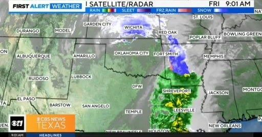 Rain, patchy fog for your Friday forecast - CBS Texas