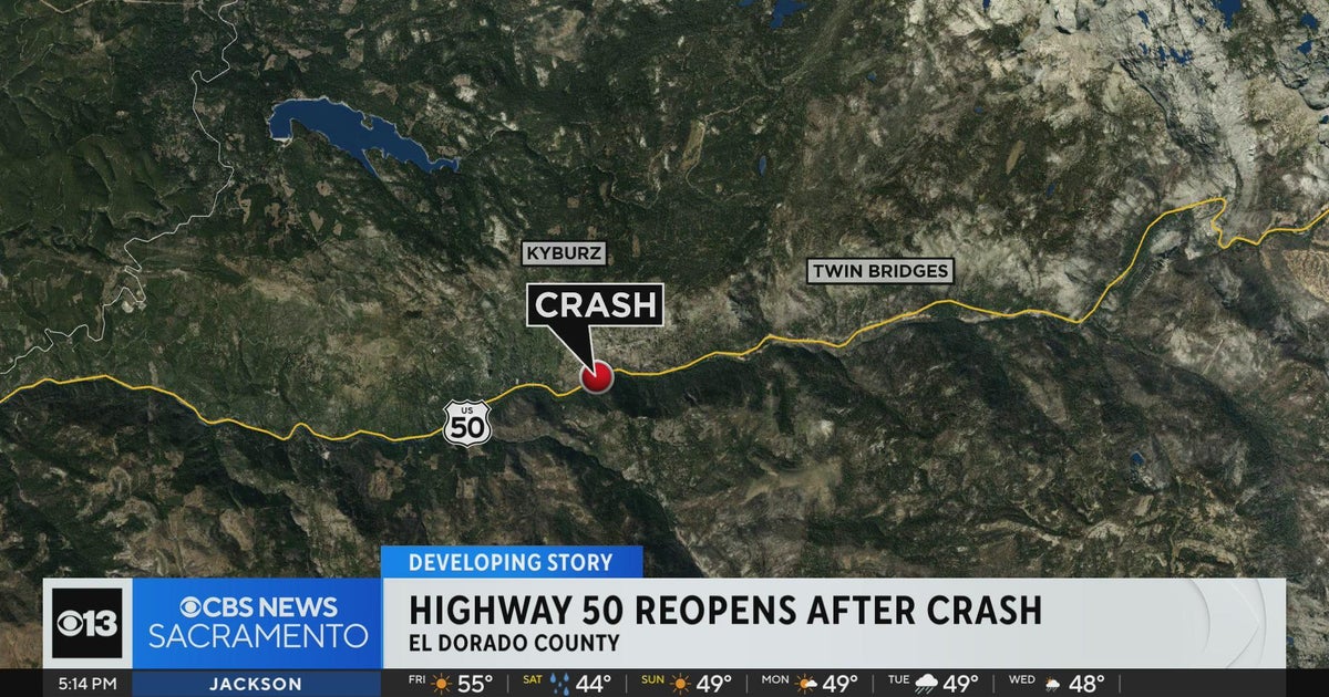 Suspect arrested for DUI in crash on Highway 50 - CBS Sacramento
