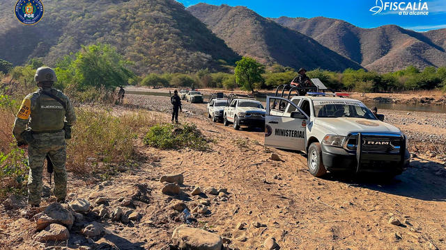Authorities take part in an operation following an attack by an armed group, in Buenavista de los Hurtado 