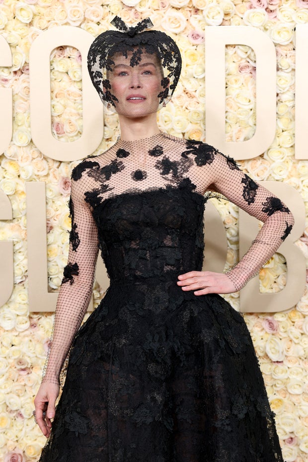 Rosamund Pike attends the 81st Annual Golden Globe Awards