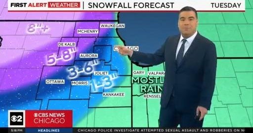 How much snow is coming to the Chicago area - CBS Chicago
