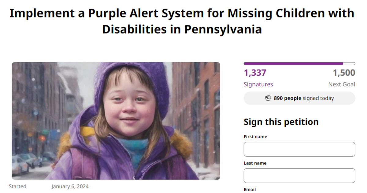 Petition calls for ‘Purple Alert’ designation in Pennsylvania after 17-year-old with Down snydrome safely found in Downtown Pittsburgh