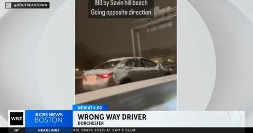 Video shows wrong way driver on I-93 in Boston - CBS Boston