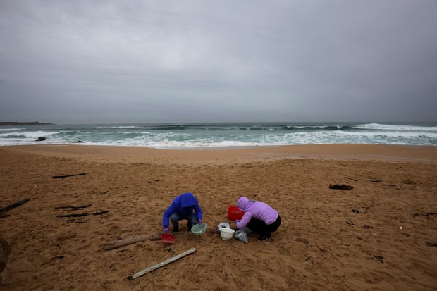 Millions of plastic pellets wash up on Spanish shore
